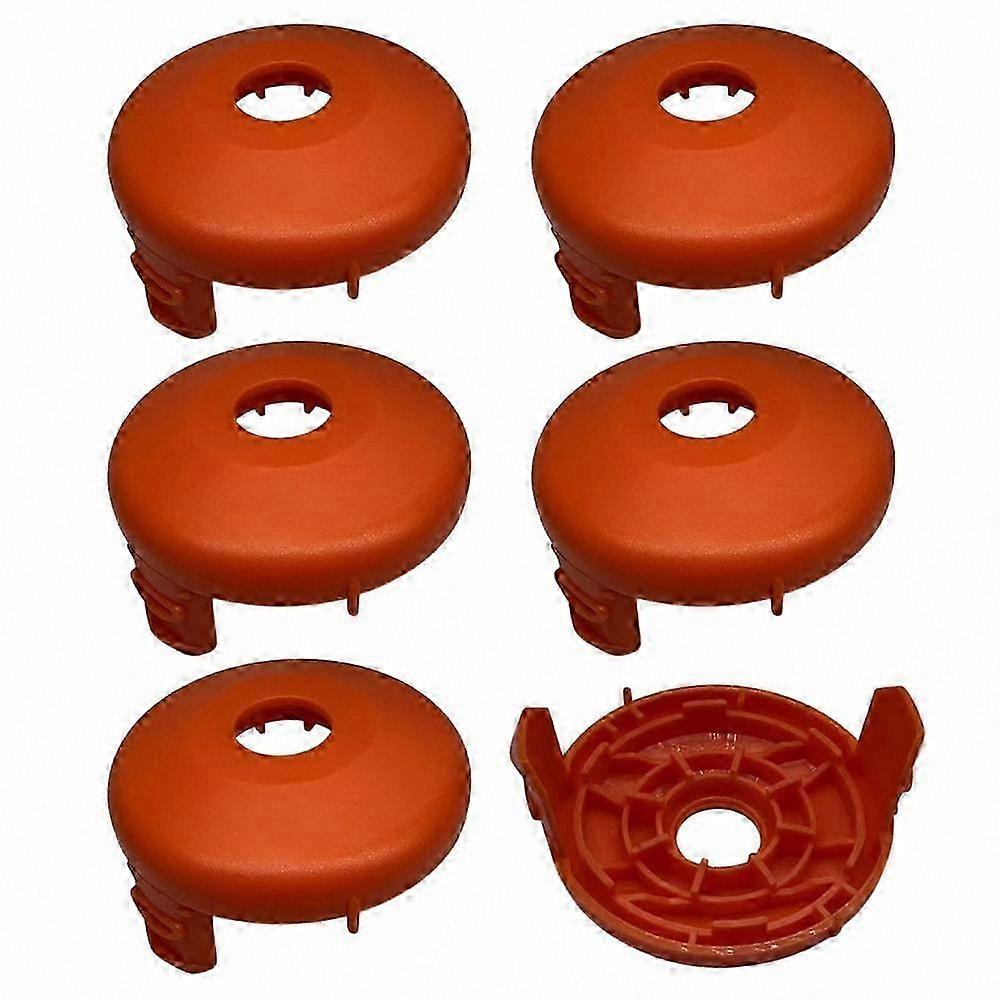 6-Pack Replacement Spool Cap for Small Cut Lawn Trimmer, Compatible with Turbotrimmer Models, Plastic Construction