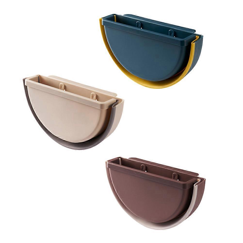 Coffee Foldable Trash Can Plastic Garbage Bin for Home 2Pcs