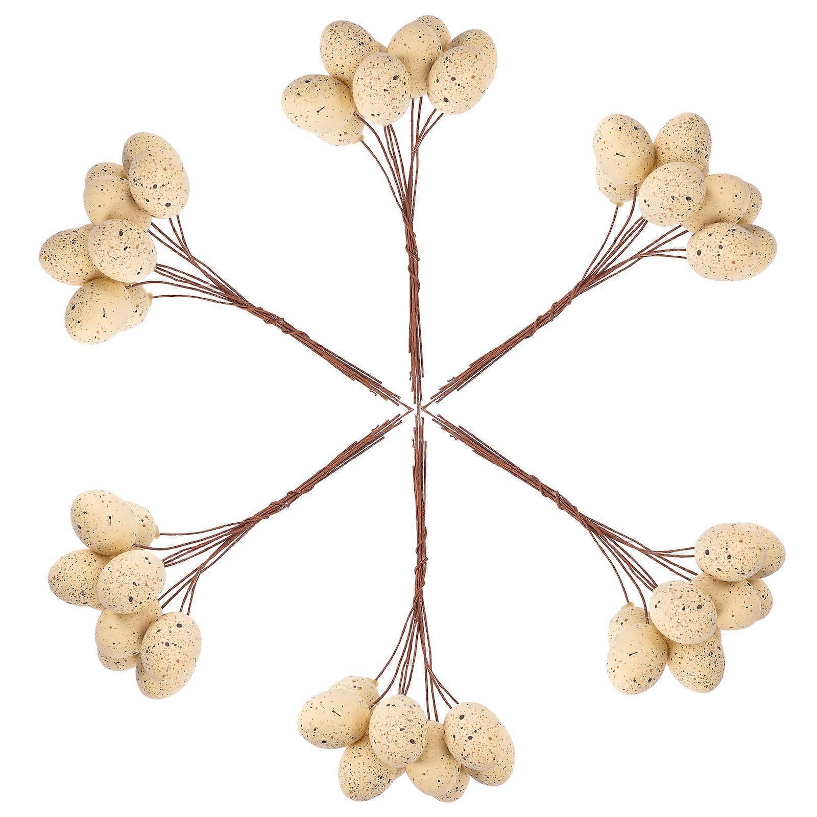 Decorative Easter Egg Stems Bouquet for Easter Party 18 Pieces