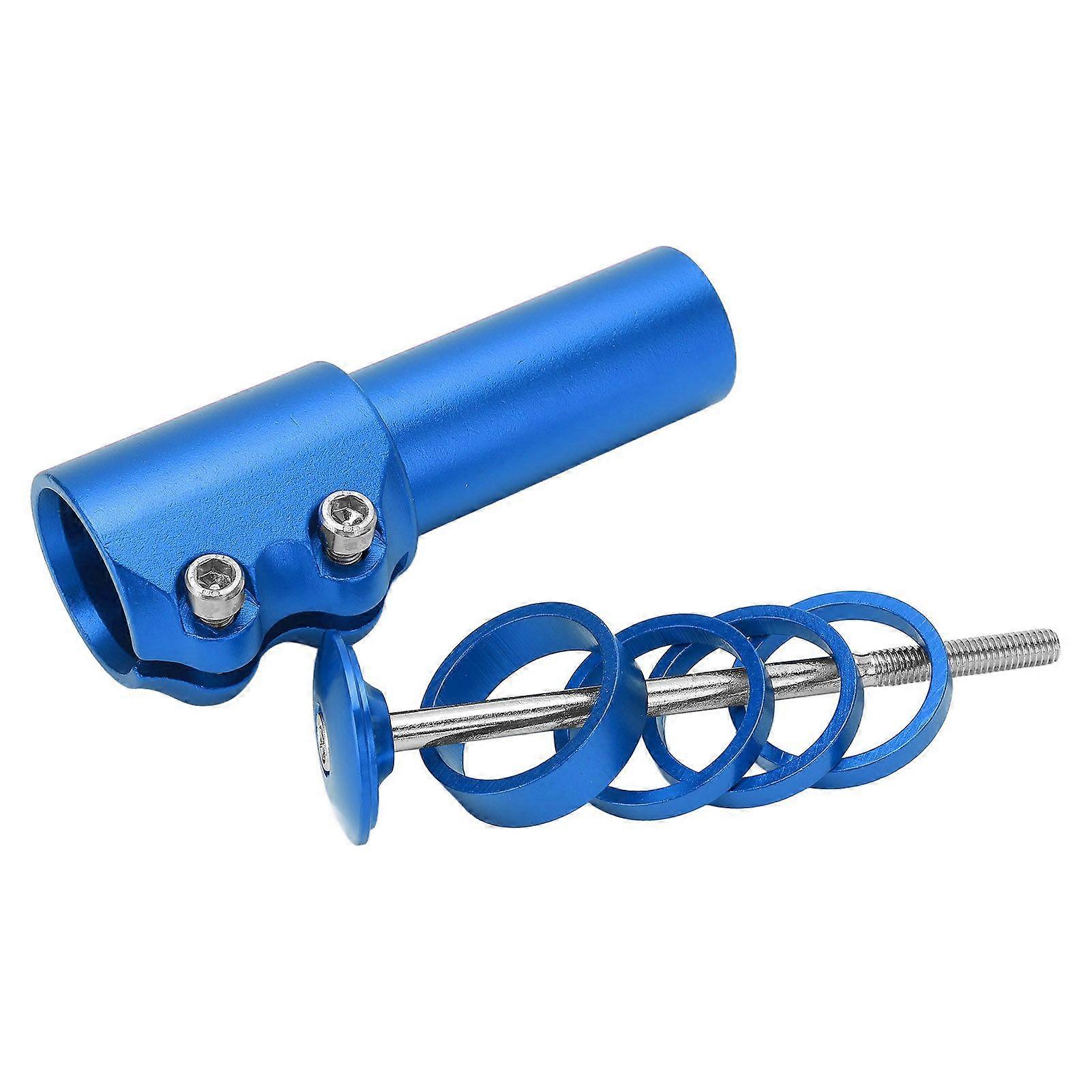 Mountain Bike Stem Riser Aluminium Alloy Bicycle Handlebar Riser Adapter for 28.6mm/1.13in ForkBlue