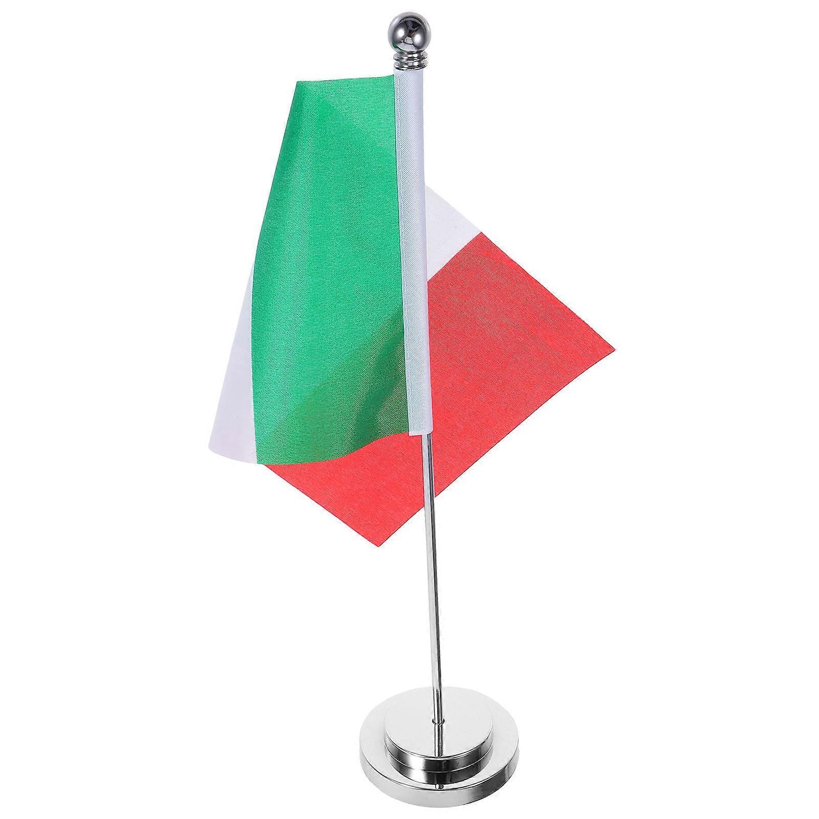 Italian Flag Desktop Decor for Office Table 4Pcs Mini Flag Set