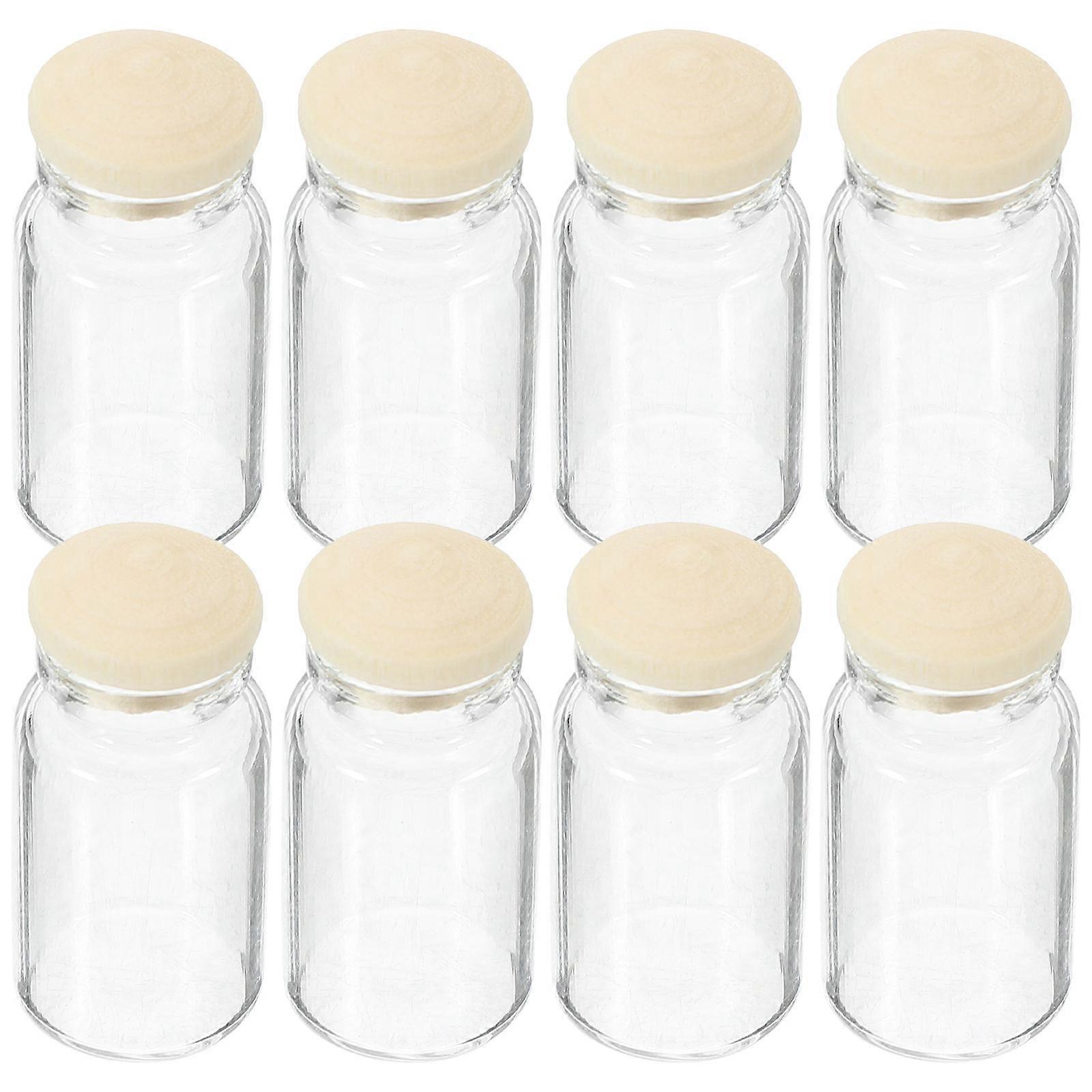 Miniature Glass Bottles For Crafting 24Pcs Transparent Doll House Props Rectangular Mini Home Decor
