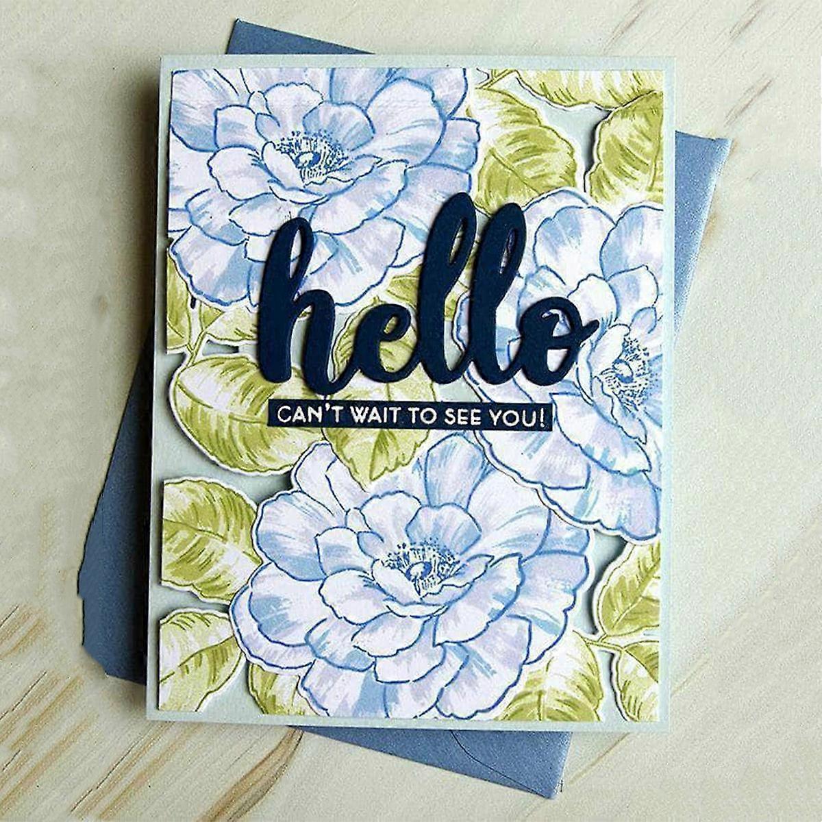 1PC Hello Metal Cutting Dies Die-cut Crafts Stencil Tool for DlY Handmade Scrapbook Cards