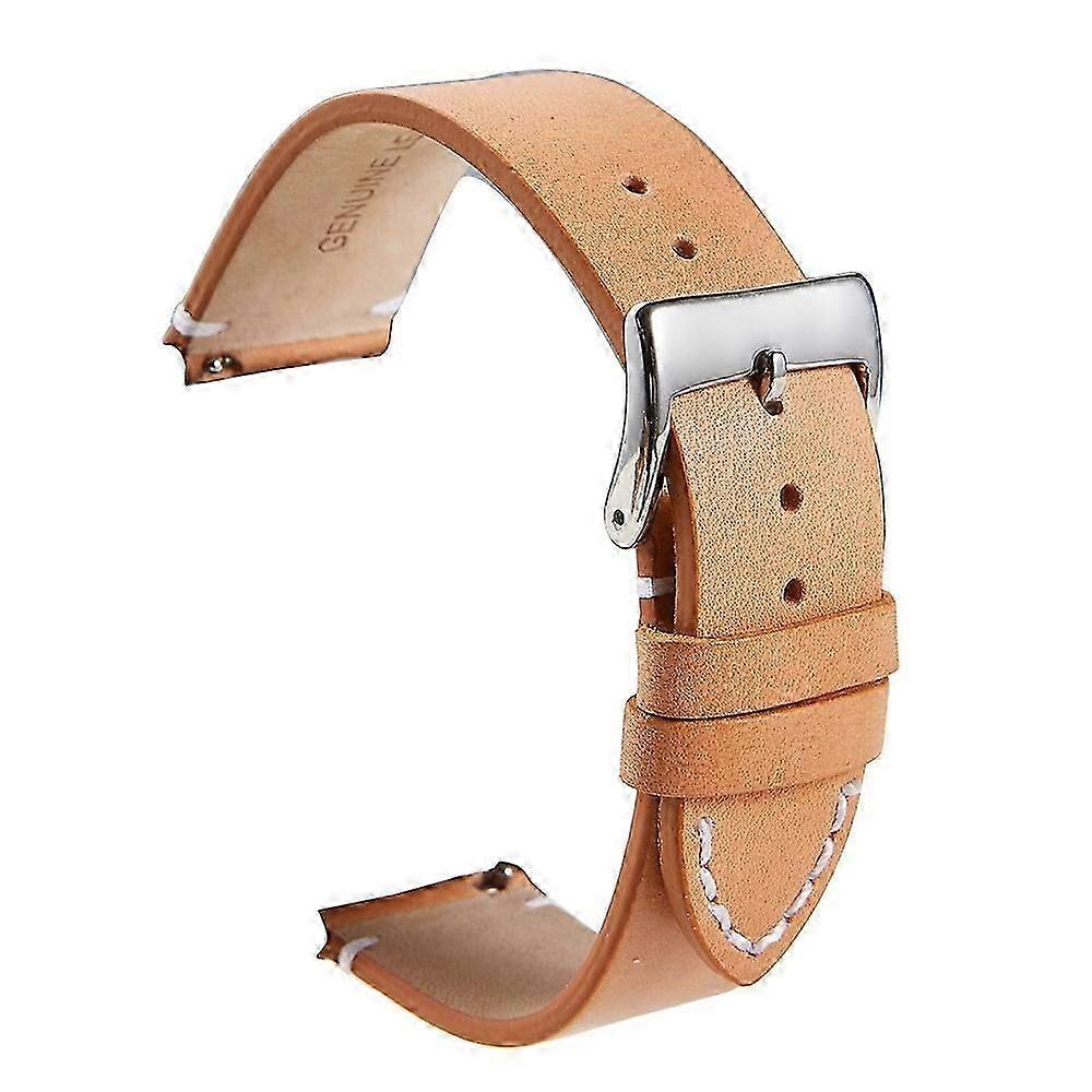 First Layer Retro Cowhide Frosted Leather Quick Release Universal Watch Band, Size 16mm