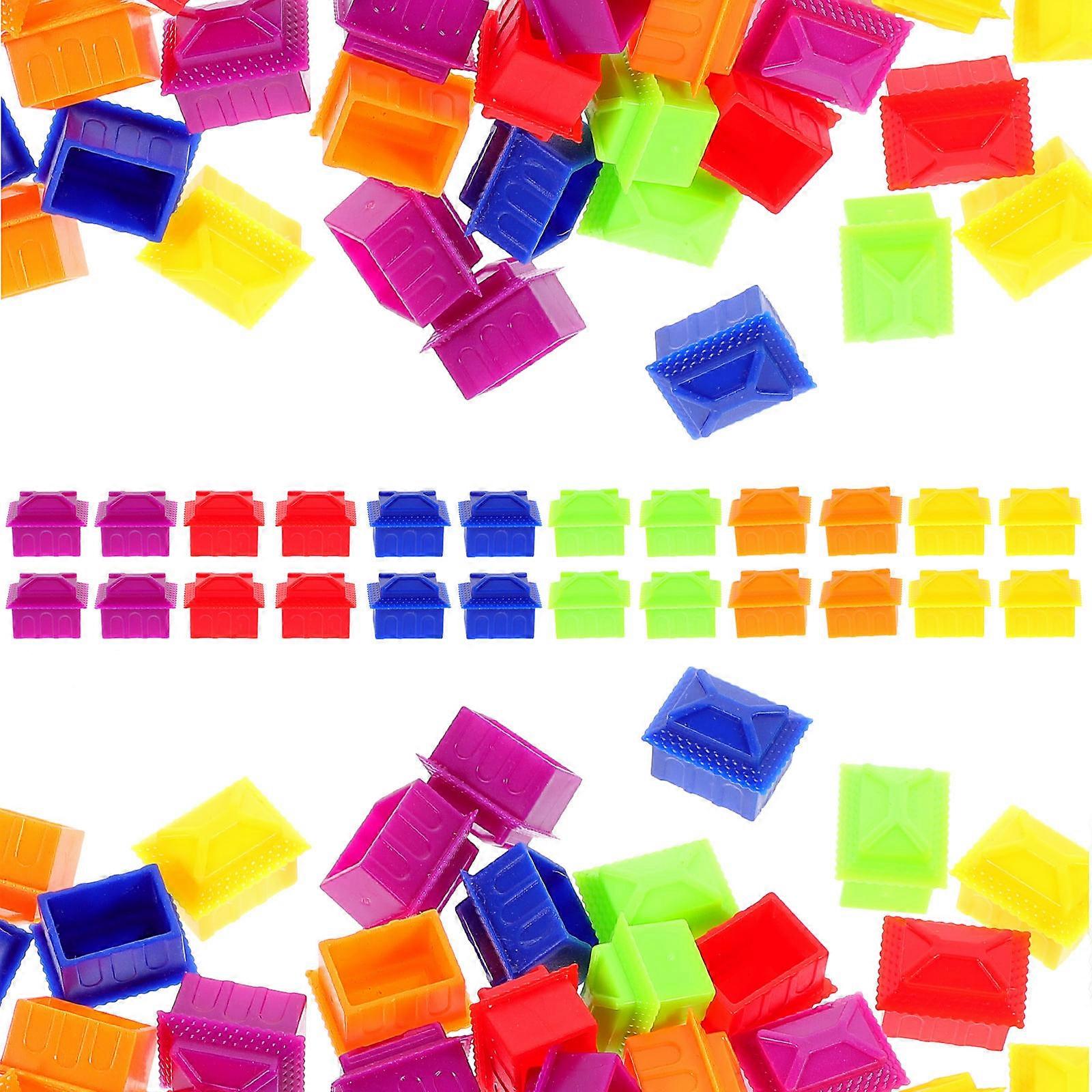 House Token Board Game Replacement Parts For Board Gaming Activities In Assorted Colors Featuring Miniature Design And 60Pcs
