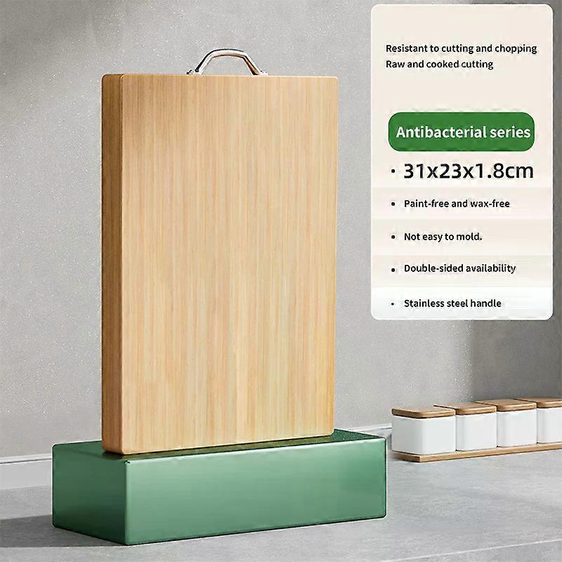 31x23x1 8cm Bamboo Chopping Board with Handle Two Sided Thick Square Cutting Board Kitchen Food Serving Tray Lightweight Durable