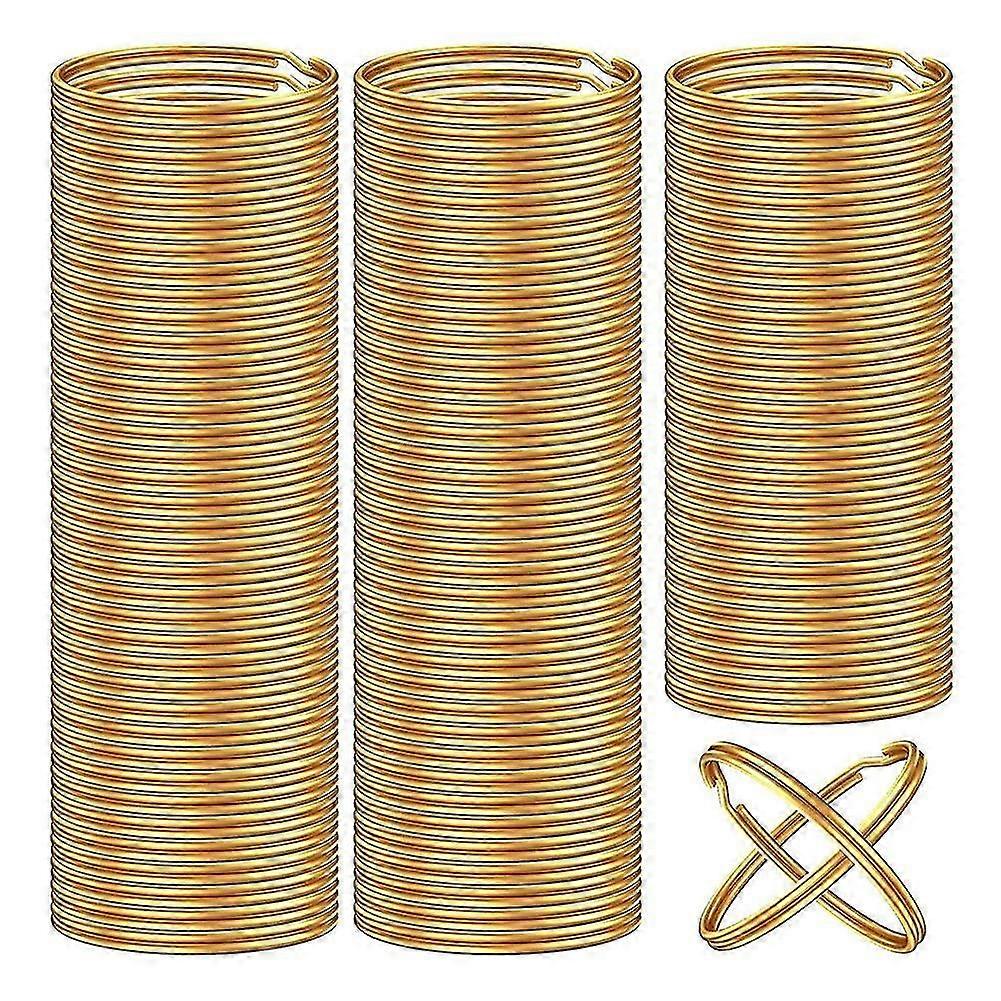 200 stk nøkkelringer, Split Bulk nøkkelringer for nøkkelring og håndverk (25mm) (gull)