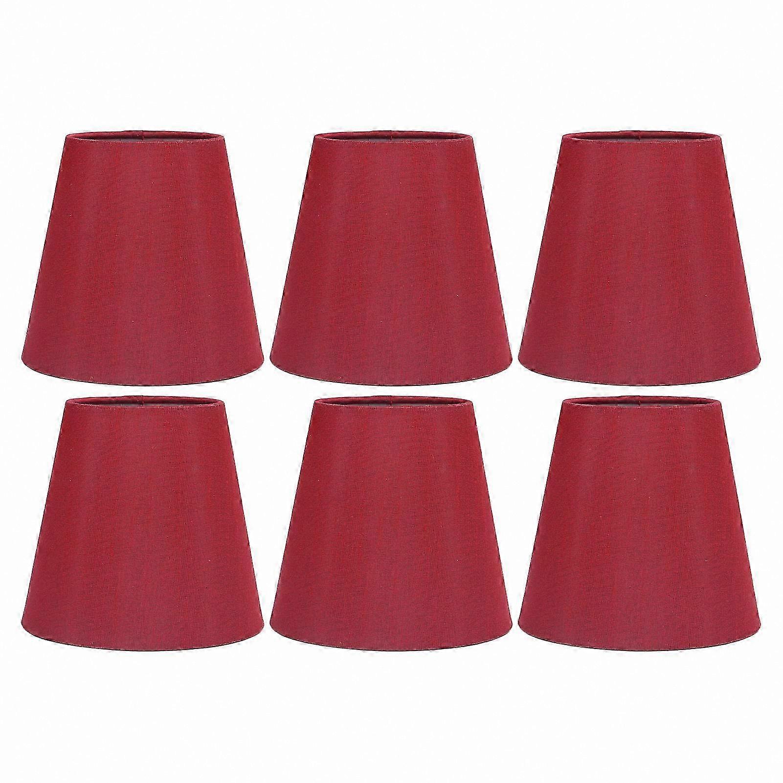 6PCS Modern Fabric Lampshades for E14 Bulbs, Simple Design, Good Light Transmission, Ceiling Lamp Shades