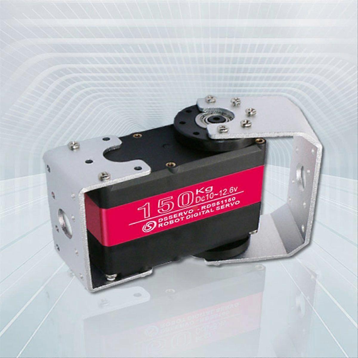 150KG 12V RDS51150 Double-Shaft Digital Metal Robotic Servo with U Mounting Bracket Waterproof 270 Degree