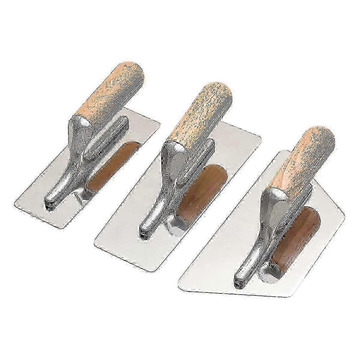 مصقول الفولاذ المقاوم للصدأ البندقية الجص مجرفة مجموعة 3 PC الطلاء التجصيص التشطيب أدوات يدوية