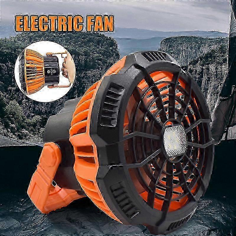 2025 Camping Fan with Light Portable USB Rechargeable 2-in-1 Tent Lantern Ceiling Fan 5200mAh Emergency Kit Remote Control New
