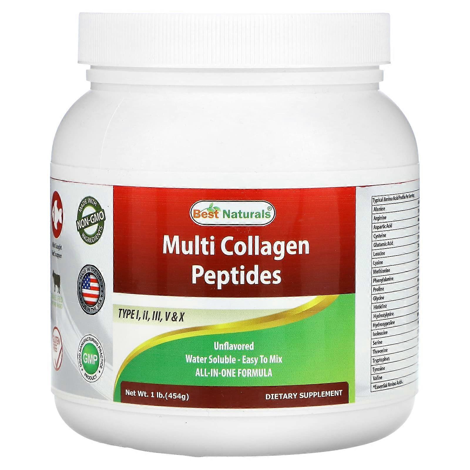 Multi Collagen Peptides, Unflavored, 1 lb (454 g)