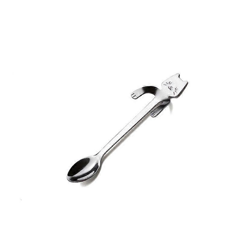 11.5cm Stainless Steel Cat Spoon Tableware Kitchen Accessories(silver)