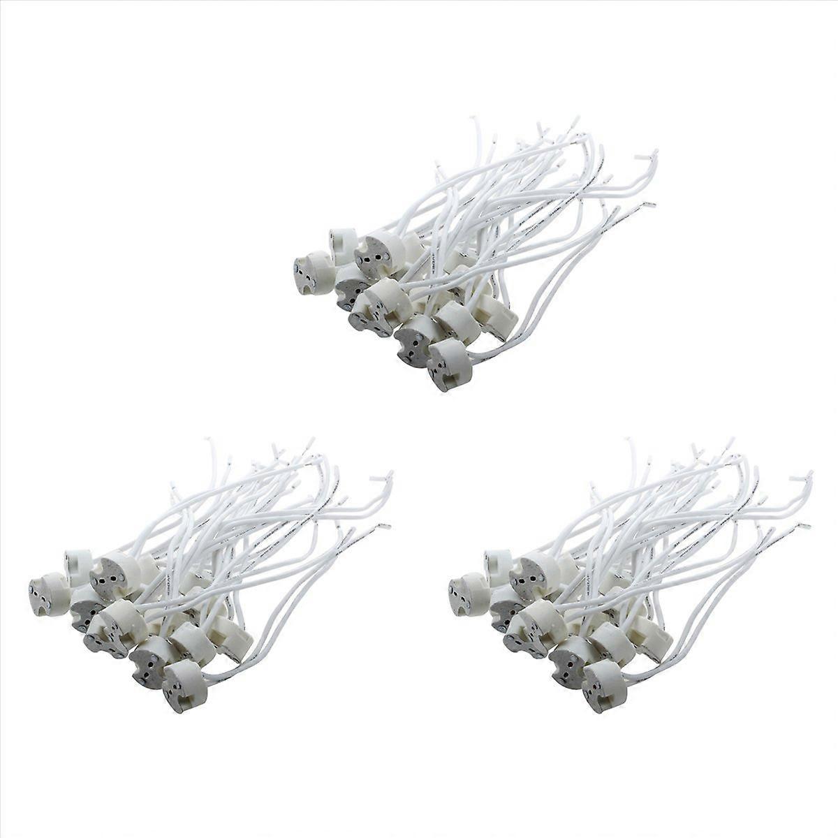 15 Pcs White MR16 GU5.3 Ceramic Base Socket LED Light Lamp Holder