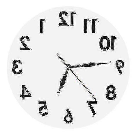 Reverse Battery Powered Wall Clock Creative Art Wall Decor Digital Watch Time Home Decor