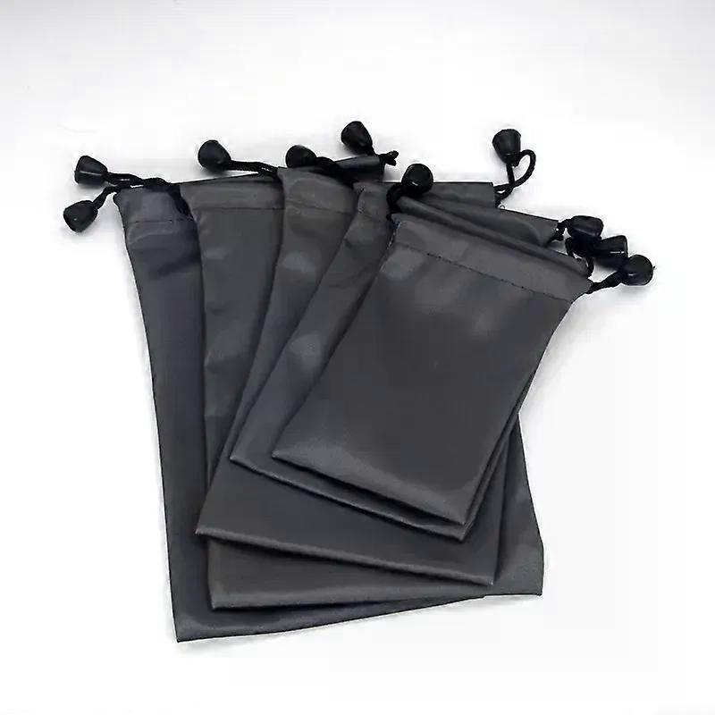 Waterproof Drawstring Bag Dustproof Black Polyester Bag Headset Data Cable Pouch Drawst Sporting Goods Pouch Organizer