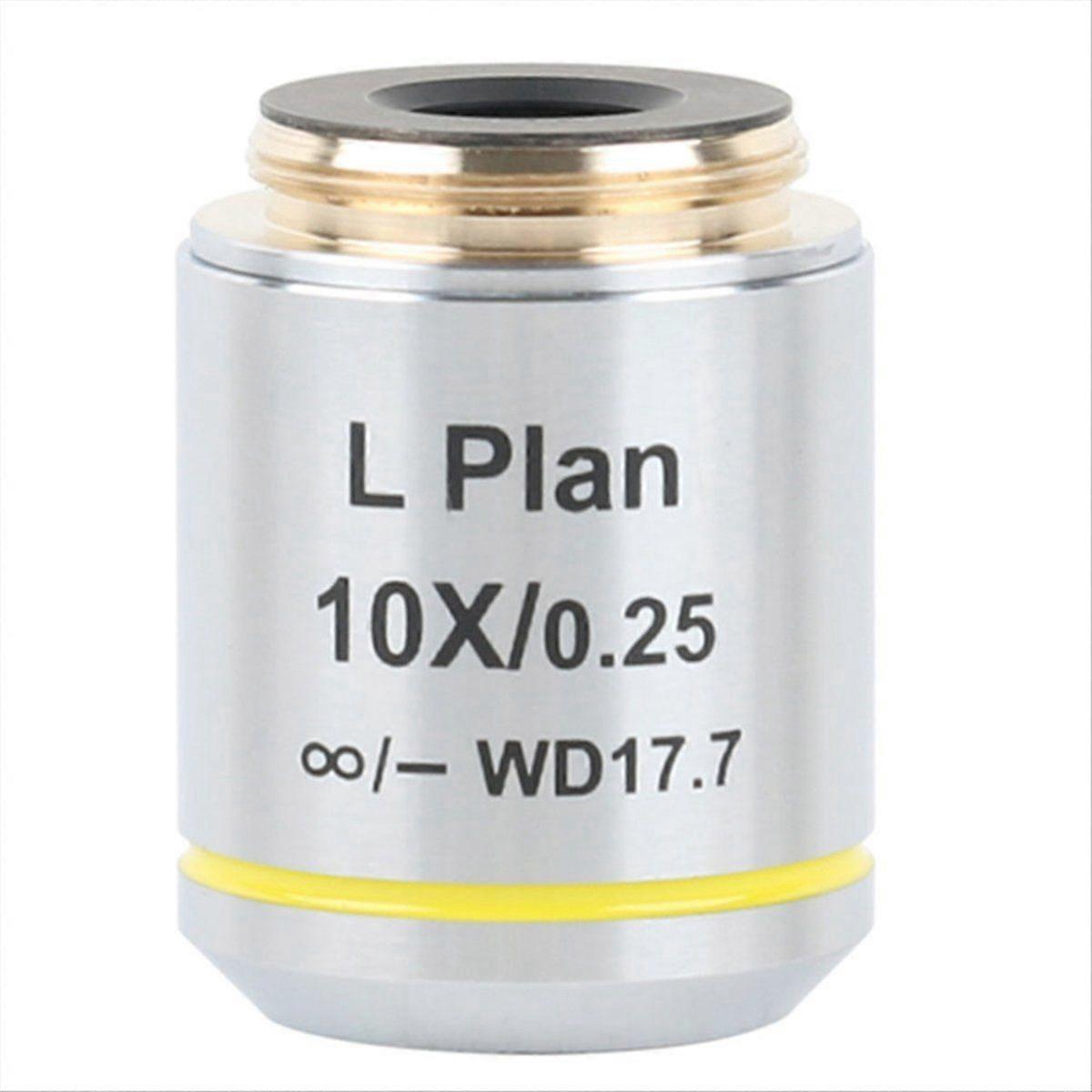 Metallurgiskt mikroskop med långt arbetsavstånd Plan Akromatisk objektivlins RMS Thread Interface