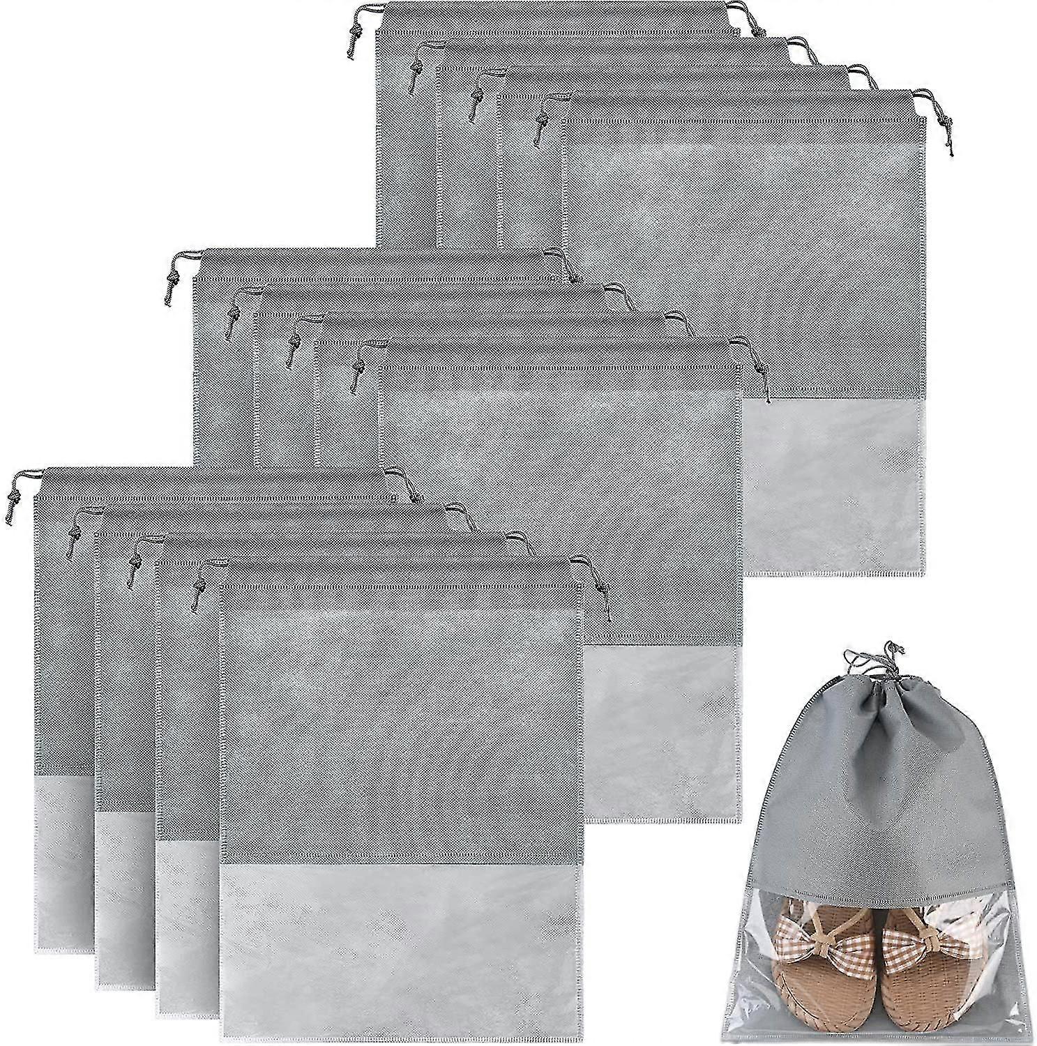 12 stuks reisschoen opbergtas niet-geweven opbergtas draagbare schoenen etui met transparant venster