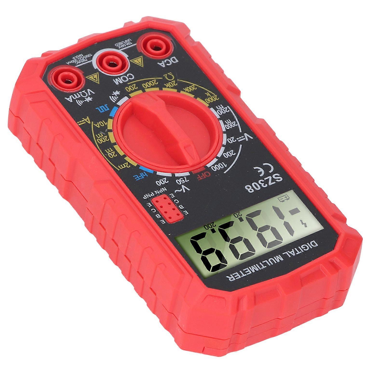 Digital Multimeter 4000 Counts NCV Detection AC DC Voltage Tester Portable Ohm Volt Amp Meter for Home Car Industrial 