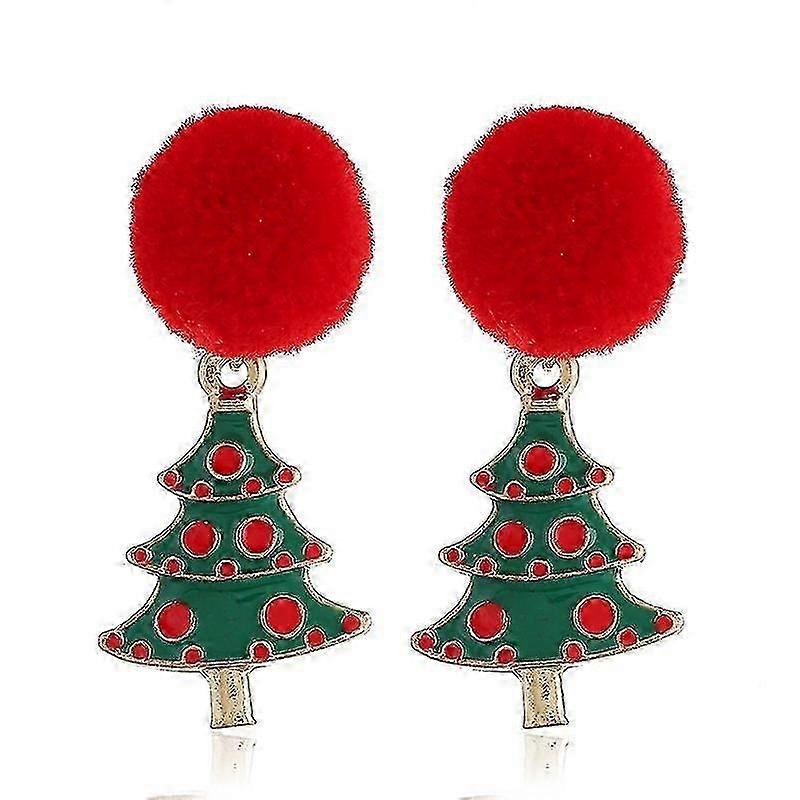 Holiday earrings Christmas tree snowman studs