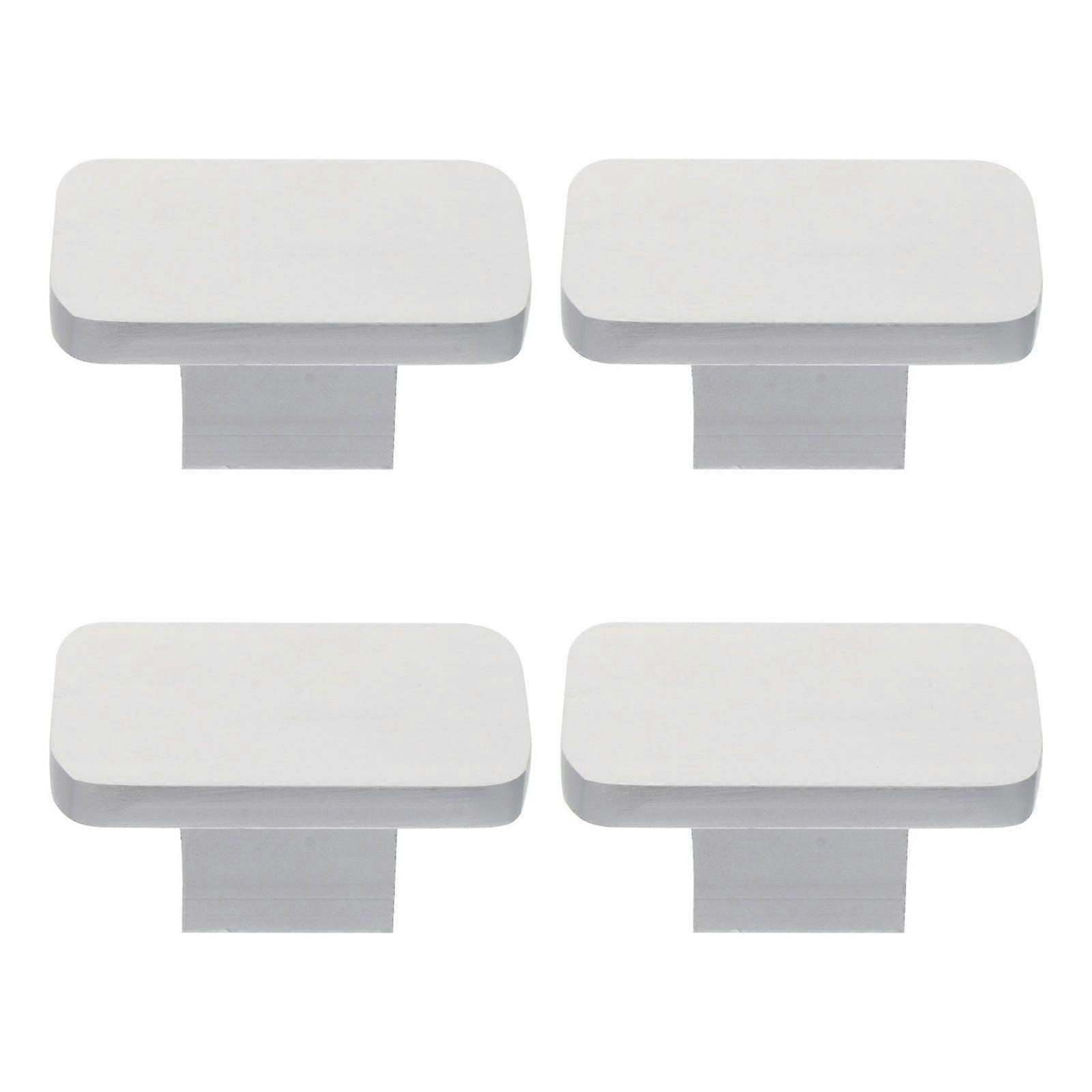 4pcs Aluminum Cabinet Knobs Square Modern Wardrobe Handles Drawer Pull Knobs