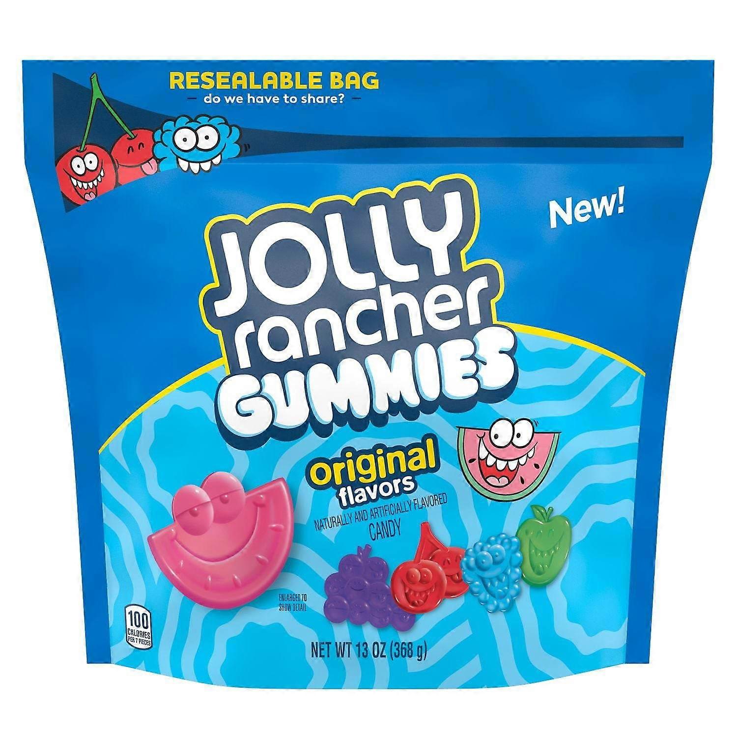 Jolly Rancher Assorted Fruit Flavored Gummies Bag, Resealable, 13 Oz