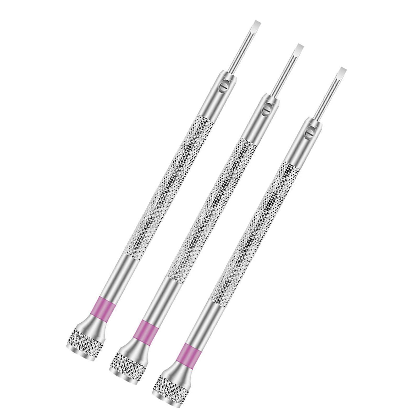 Precise Watchmaker Screwdriver Kit 3PCS Thin Blade Watch Repair Tool For Tight Space Durability AntiSlip Grip Design Multicolor