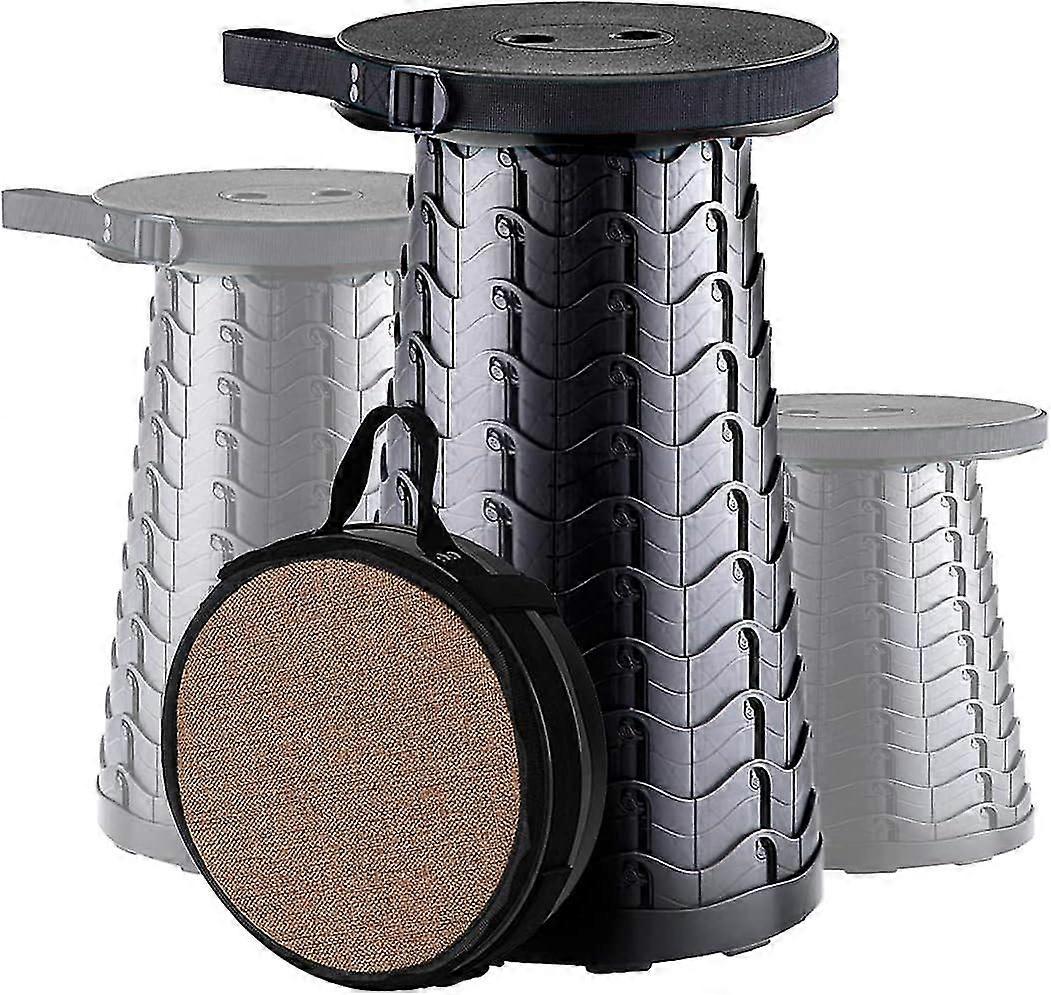 Compact foldable camping stool with 180kg load capacity and cushion