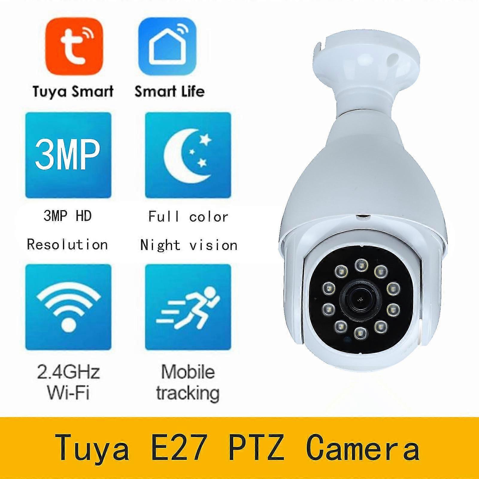 E27 Bulb Camera, 1080p Security Camera System , 360 Degree Wireless Home Surveillance Cameras With 2.4g Wifi,full Color Day And Night ,smart Motion De
