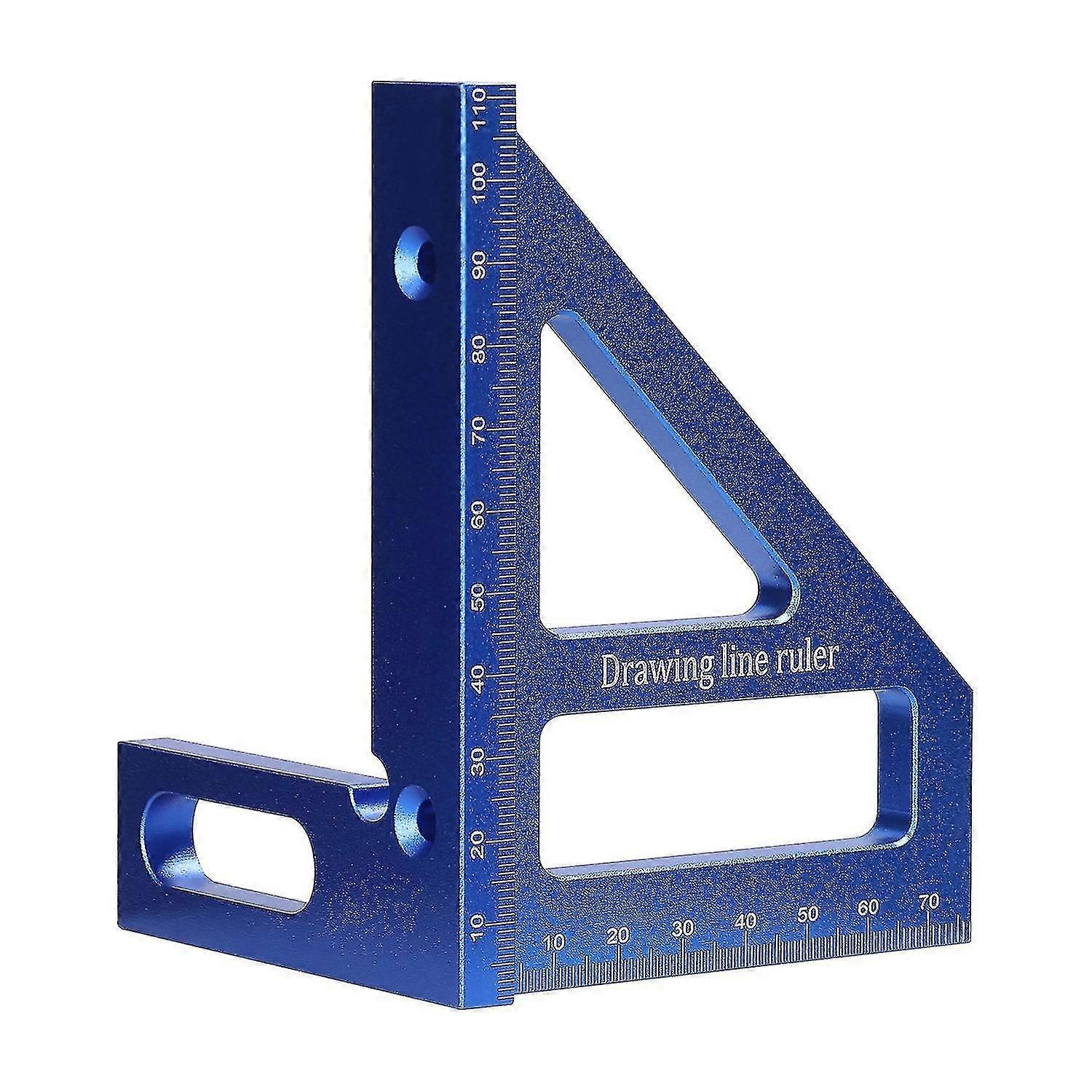Aluminum Alloy Multi Angle Measuring Ruler Woodworking Square Protractor 45 90 Miter Triangle-Rule JU