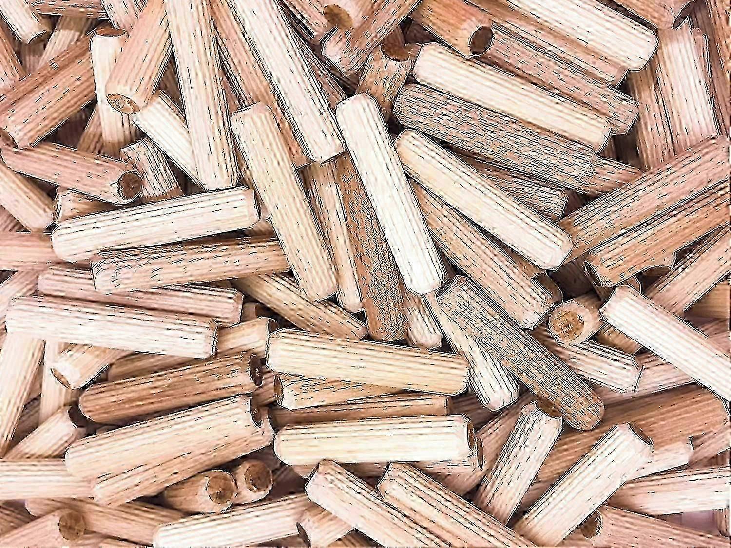 400 قطعة 8 مم × 40 مم وتد خشبي - وتد خشب زان صلب مثالي لقاطع طحن الخشب