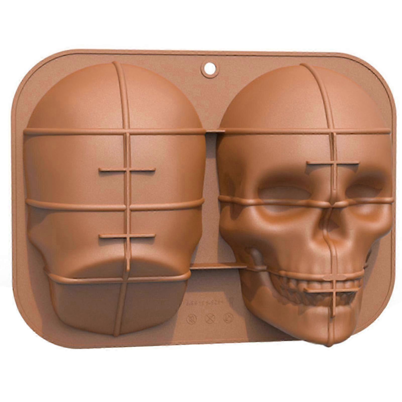 Große Totenkopf-Kuchenform - Silikon in Lebensmittelqualität, ofenfeste Backform für Halloween/Geburtstag