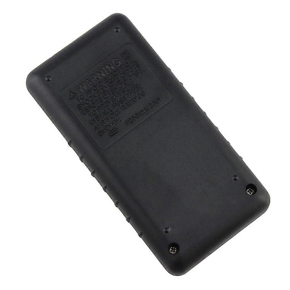Mini Digital Multimeter with Buzzer Overload Protection Pocket Voltage Ampere Ohm Meter DC AC LCD Portable (Black)