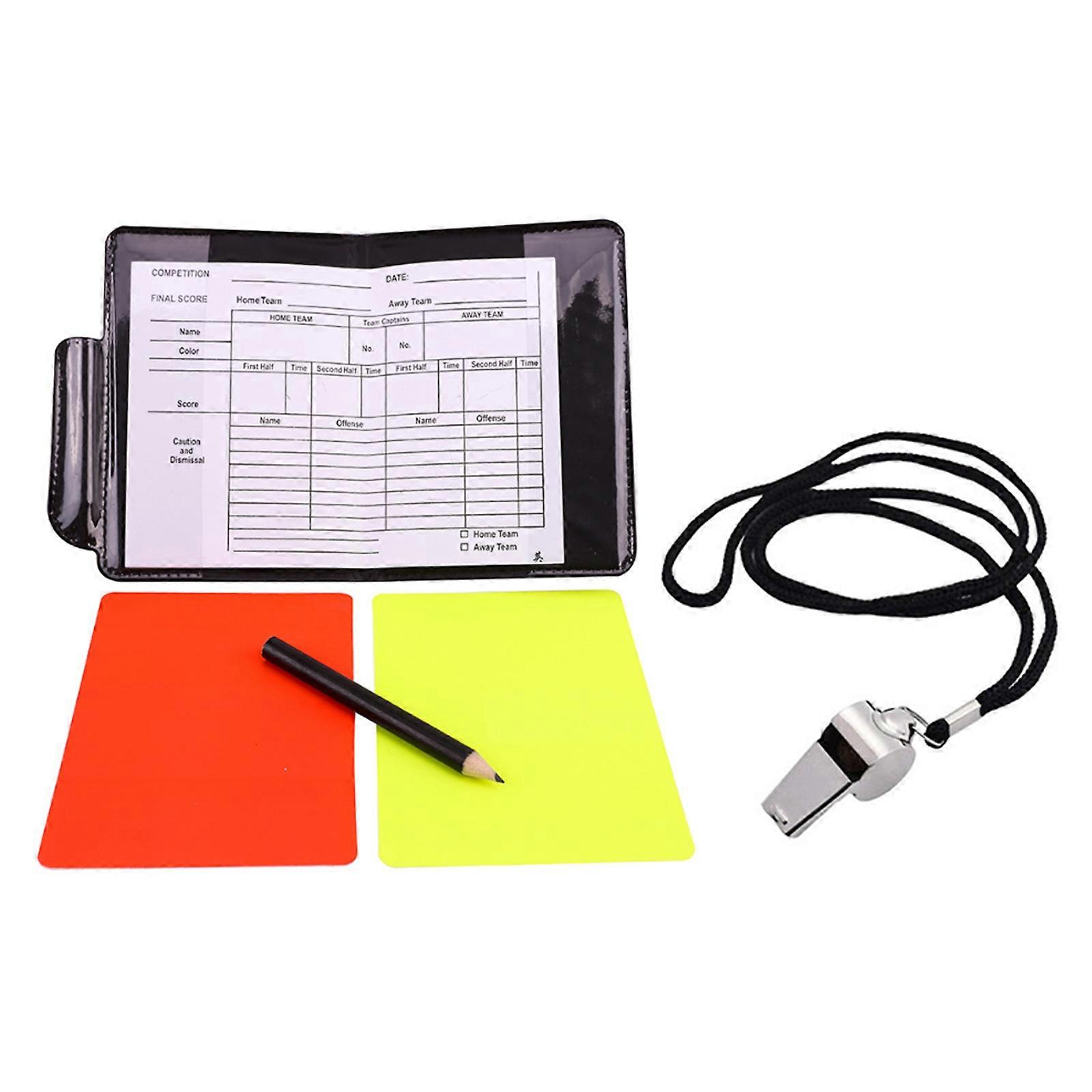 Redness and Yellow Card for Volleyball Soccer Referee Equipment Referee Yellow and Redness Card Soccer Referee Card Set Multicolor