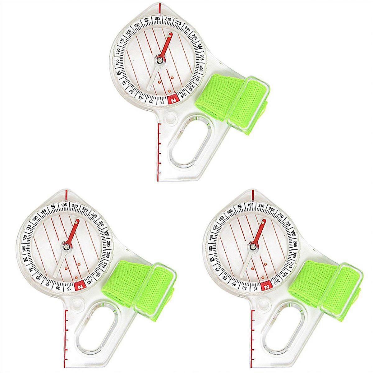 3X Professional Outdoor Thumb Compass Competition Elite Direction Compass Portable Compass Map Scale