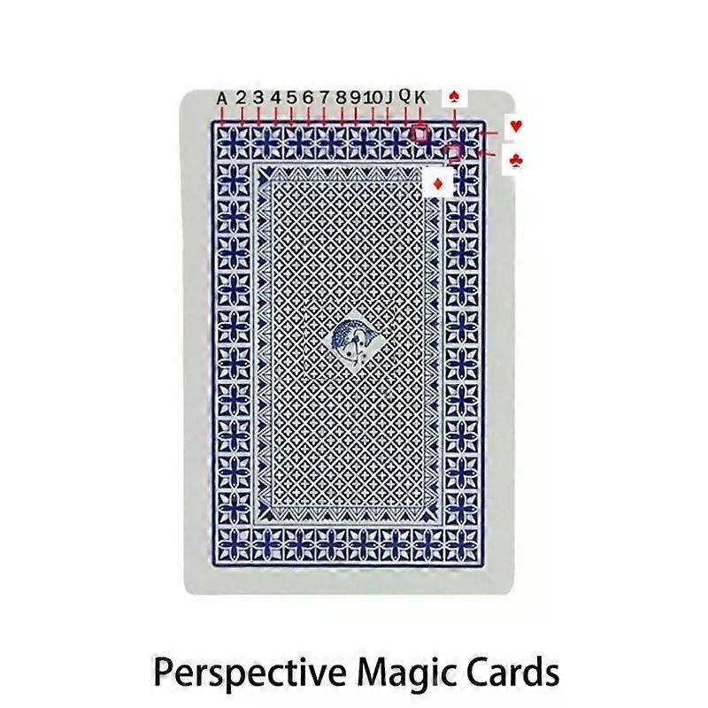 Secret Marked Poker Cards Perspective Playing Cards Magic Tricks Simple Magic Tricks Magician Illusions Props