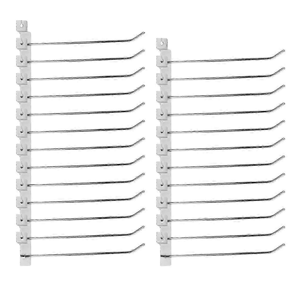 Single Prong Hooks for Slatwall 25-Pack 100mm Display Hangers