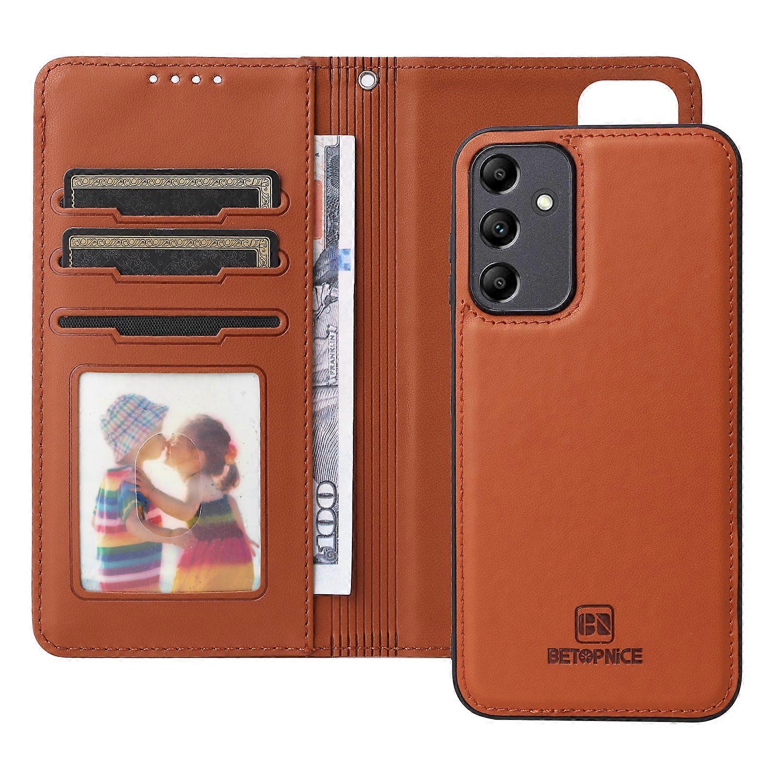 Compatible with Redmi 14C and Xiaomi POCO M6 4G phone cases, solid color, detachable magnetic 2-in-1 flip case.