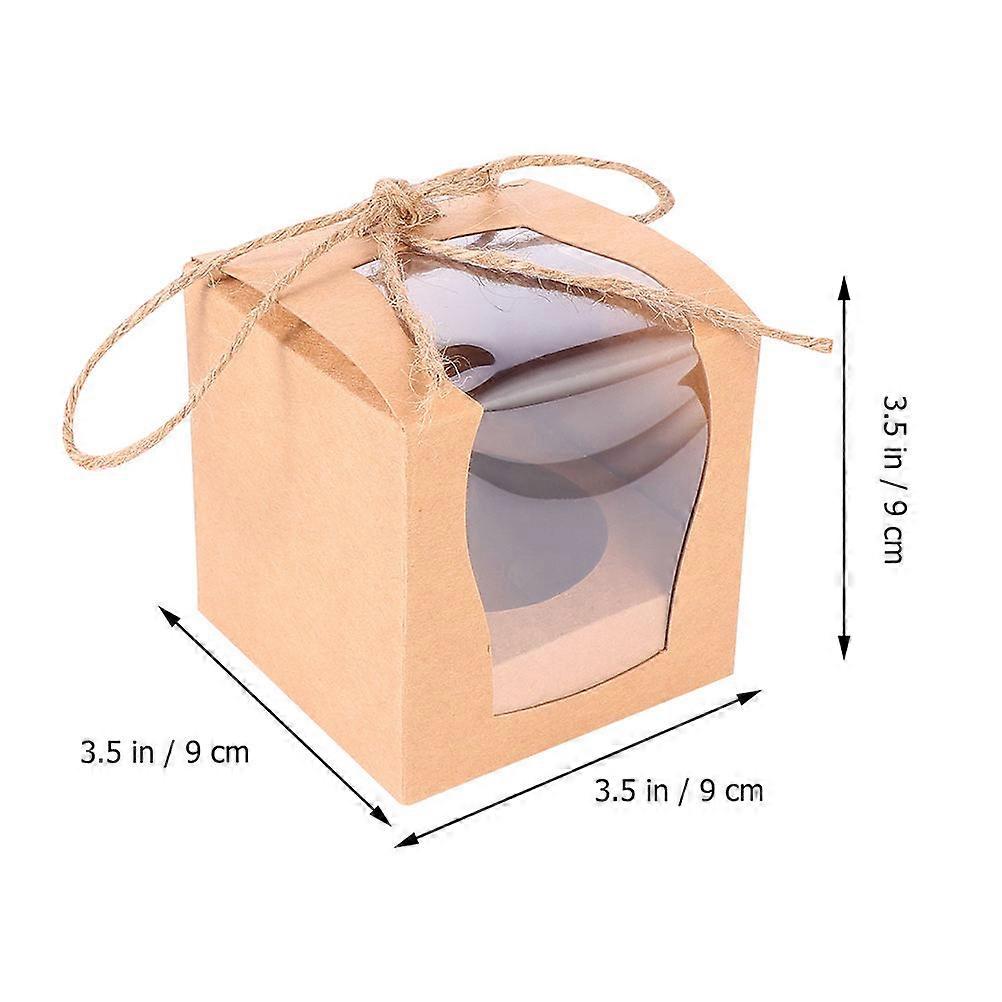 Kraft Paper Cake Boxes Cake Box for Containing Stuff 12Pcs