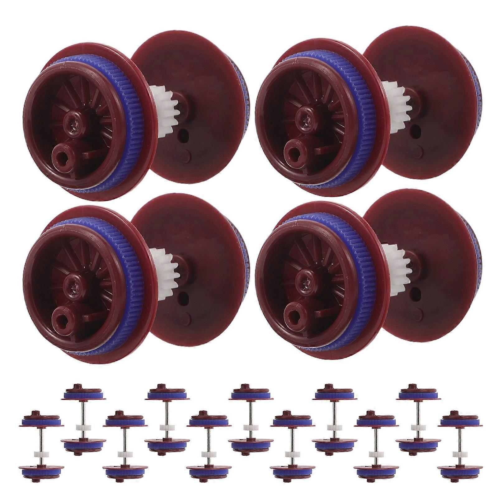Fire Train Model Accessories Plastic Toy Wheels for DIY Use 15Pcs Replacement Set