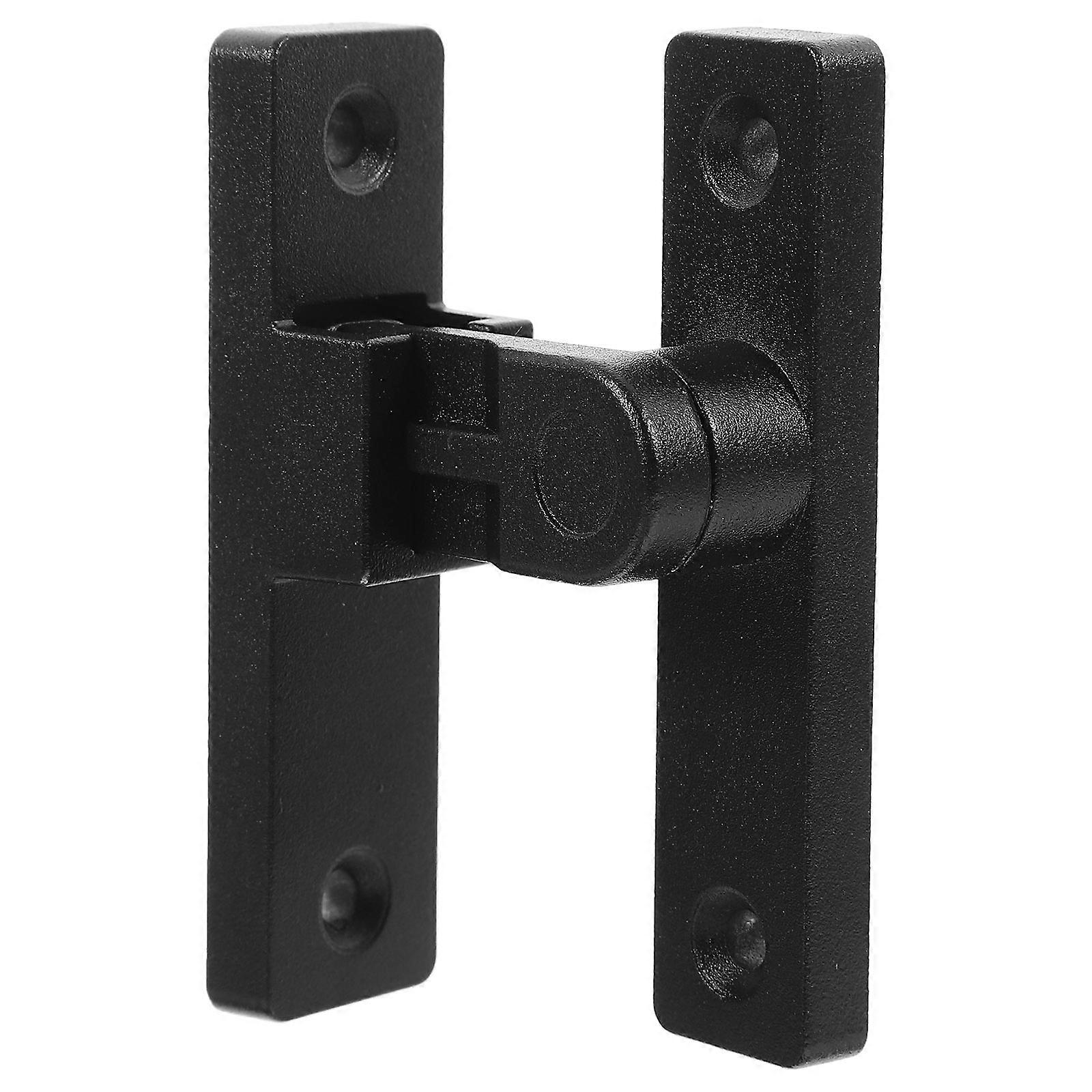 Slide Latch Door Lock Barrel Bolt Latch for Sliding Door in Black Color Provides 1Set of Security