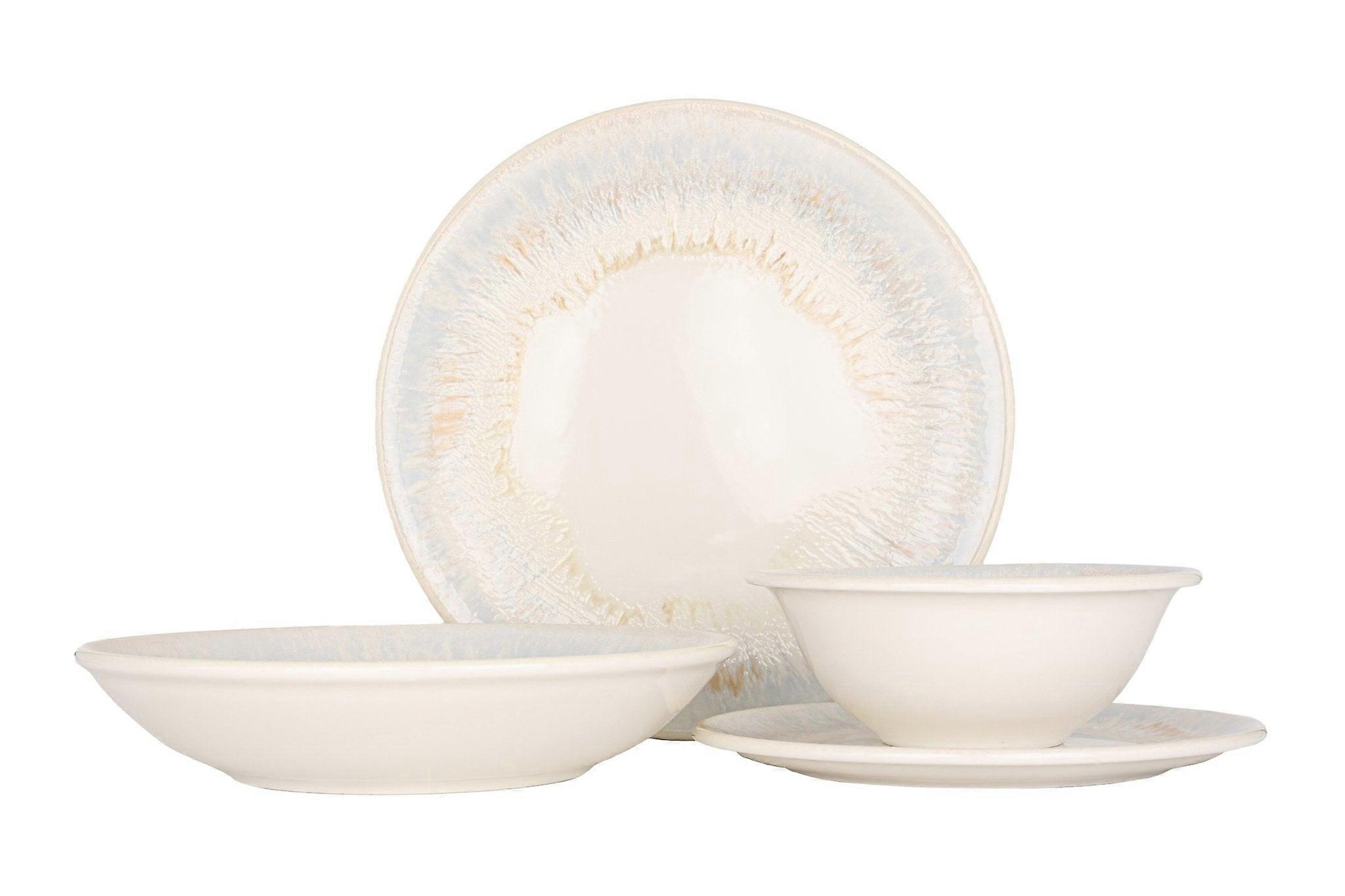 By Bone Dinnerware Set (Medium) - Wave - 24 pieces - 6 persons - Porcelain