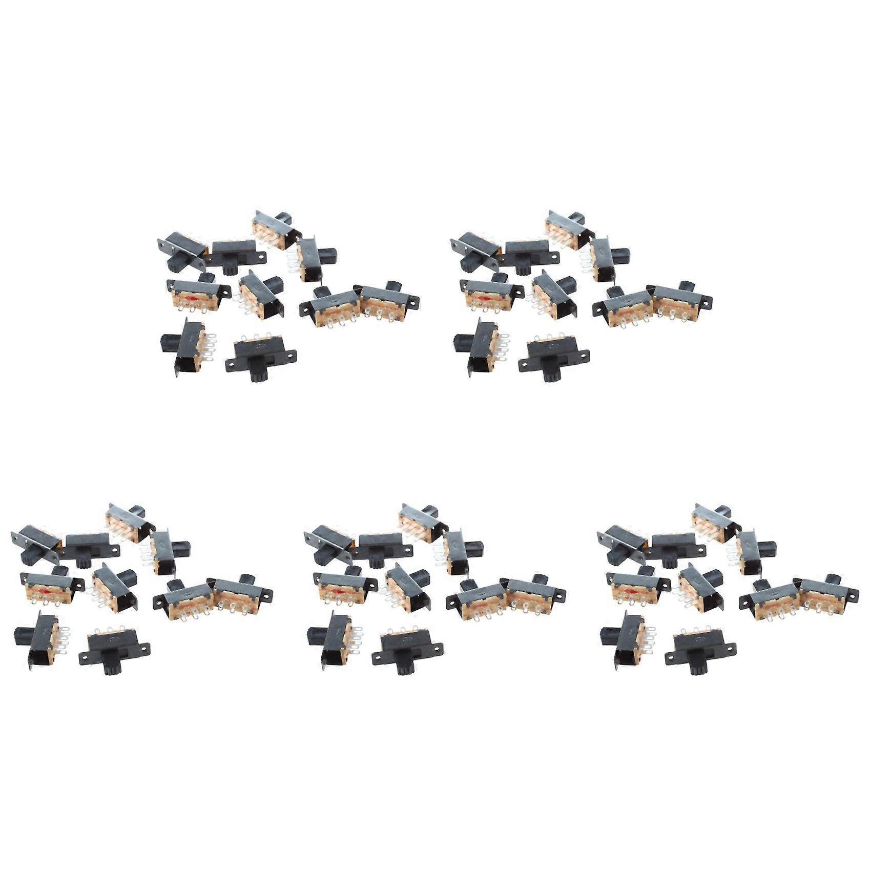 50 Pcs SS22F25-G7 2 Position DPDT 2P2T Panel Mount Mini Slide Switch Solder Lug