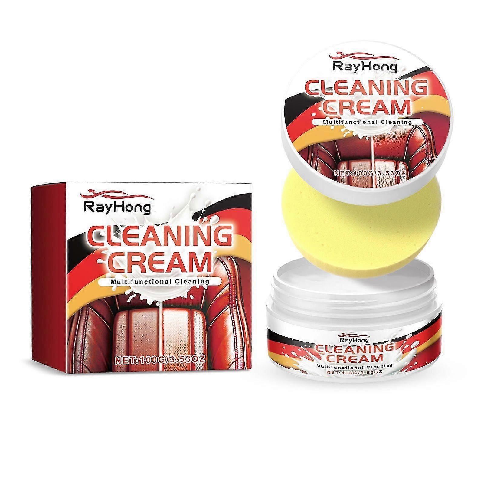 Leather Cleaning Cream for Car Seats  Dashboard  Deep Moisturizing  Protective, Easy to Use, 138g