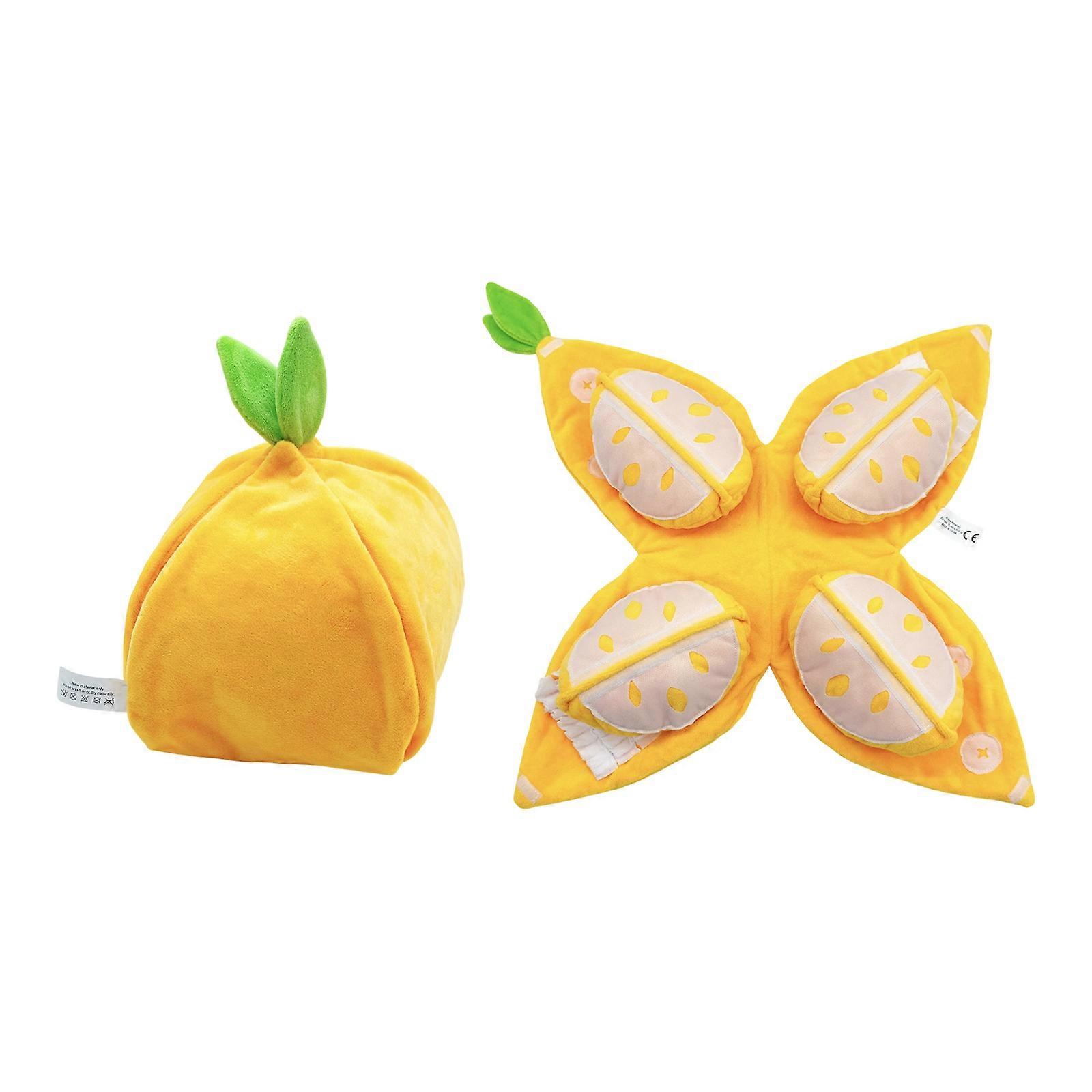 Snuffle Puzzle Chew Toy For Dog Feeder Toy for Slow Feeding for Puppies Foraging Skills Cartoon Orange Fast Food Multicolor