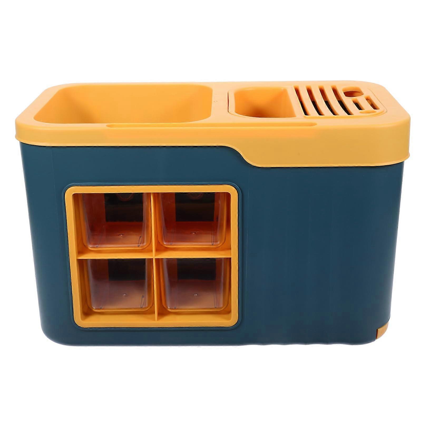 Spice Storage Organizer with SpaceSaving Design, Durable Plastic Spice Container Set for Kitchen Countertops