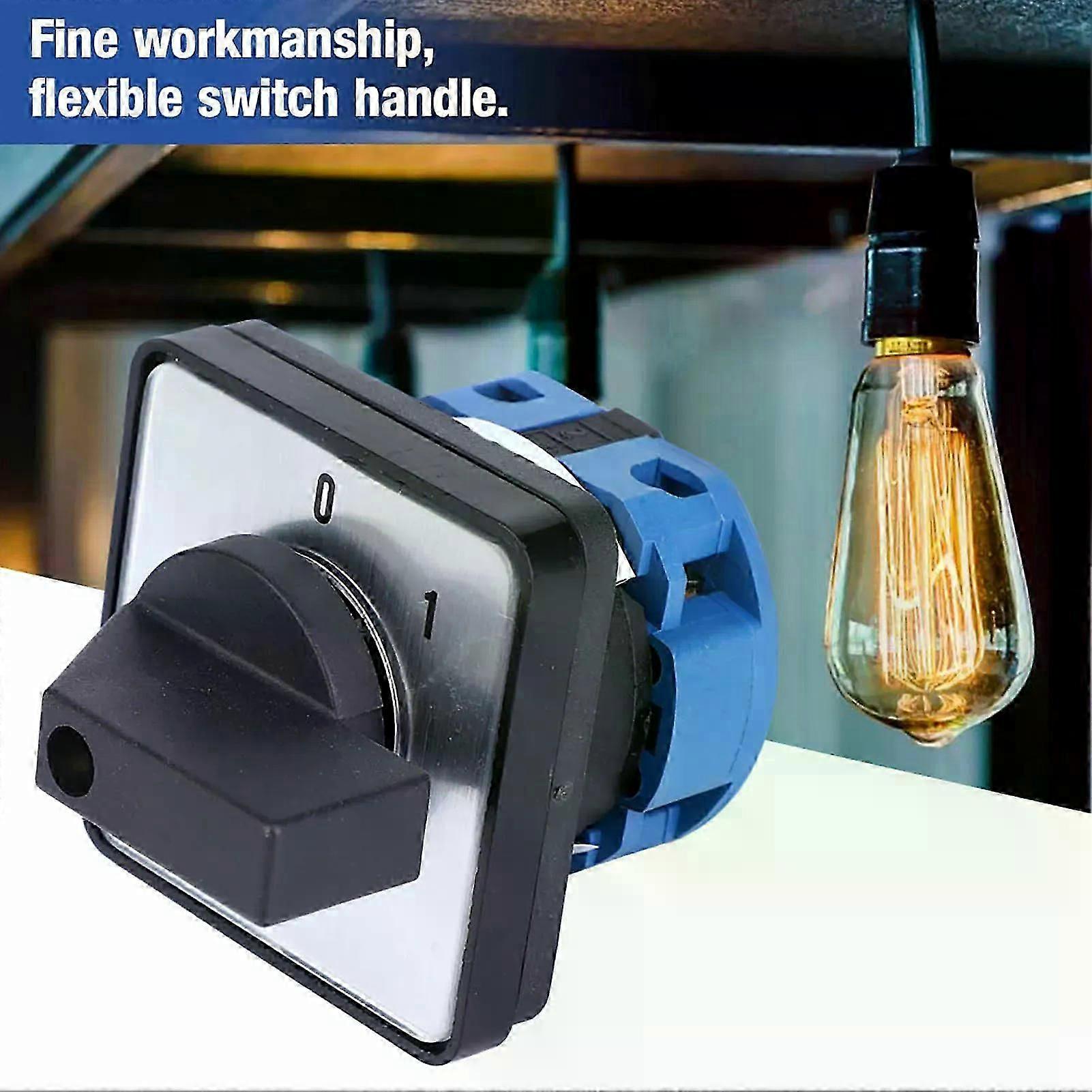 AC 660V 20A 2Position 4 Terminals Locking Type Changeover Selector Control Switch