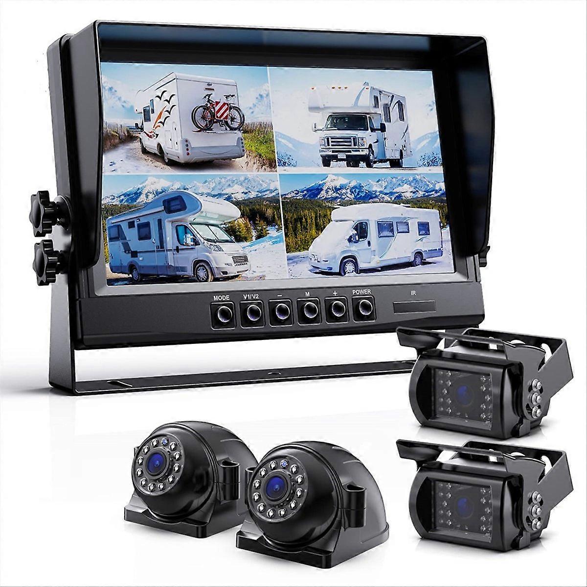 1080P Backup Camera System Kit, 9Inch HD DVR Monitor