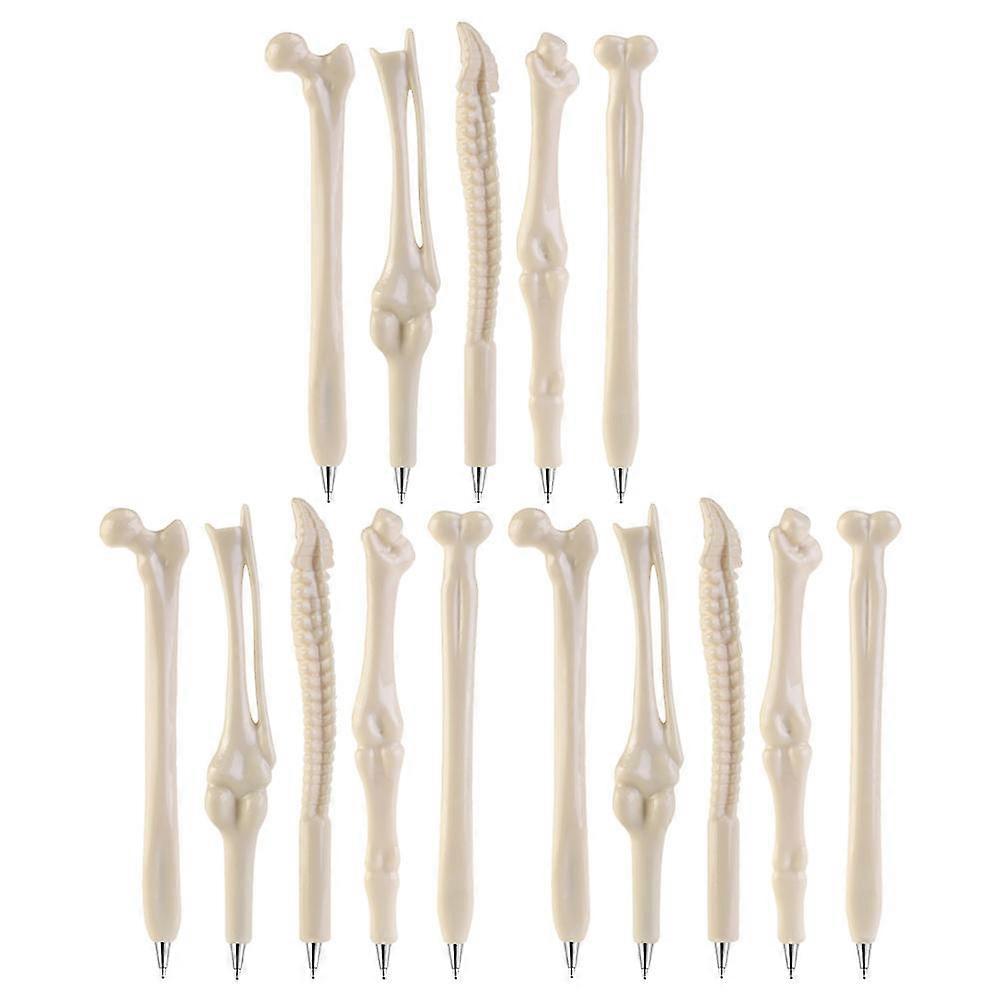Students Ballpoint Pens Halloween Bone Shape Creative Writing Pens 7Sets
