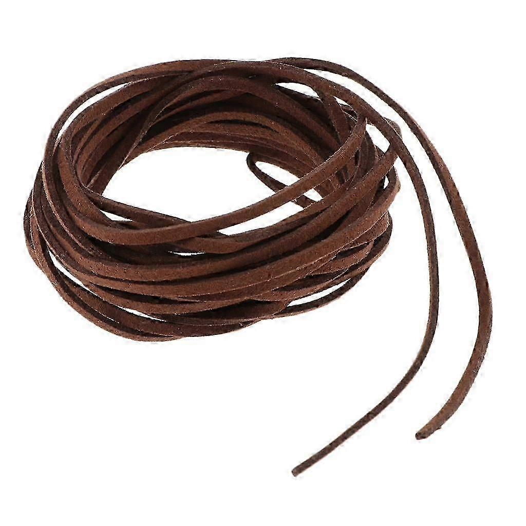 5m Suede Velvet Leather Cord String Rope Thread 2mm Thickness Korean Suede Leather, Suede Leather String Leather String (3 Colors to Choose)
